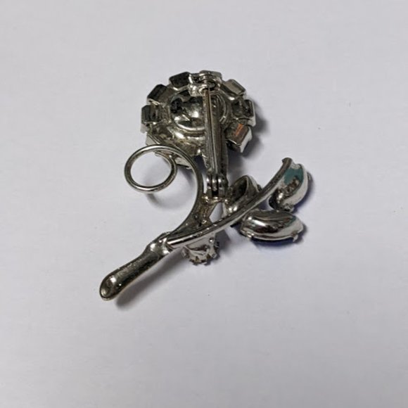 Something Blue! Vintage Rhinestone Brooch Gorgeous - Picture 5 of 5